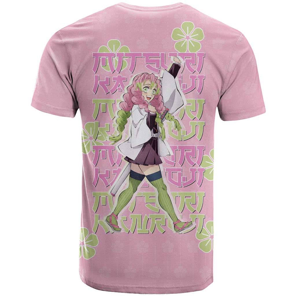 Kanroji Mitsuri Demon Slayer T Shirt Pastel Blossom Anime Lovecore Style
