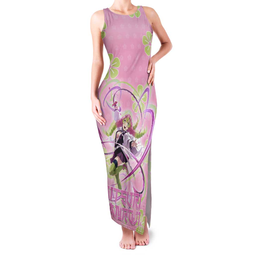 Kanroji Mitsuri Demon Slayer Tank Maxi Dress Pastel Blossom Anime Lovecore Style