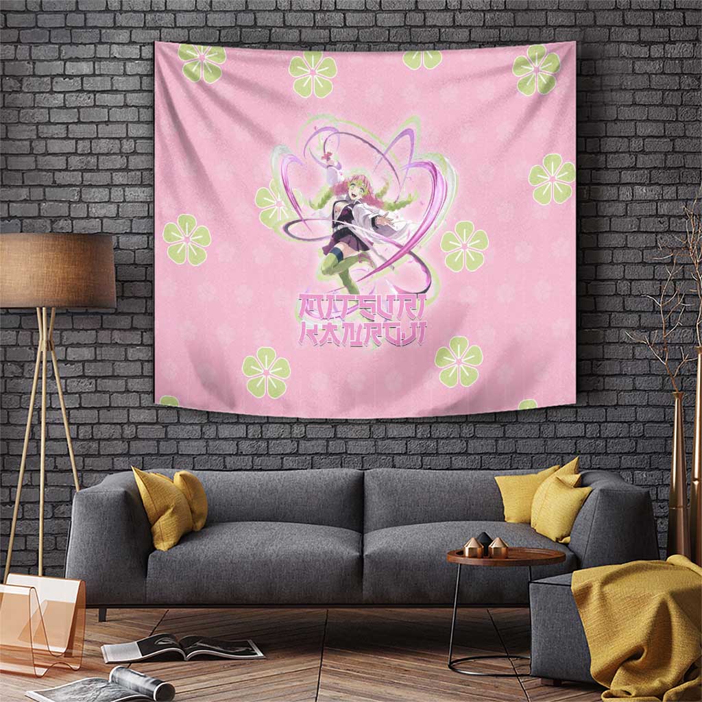 Kanroji Mitsuri Demon Slayer Tapestry Pastel Blossom Anime Lovecore Style