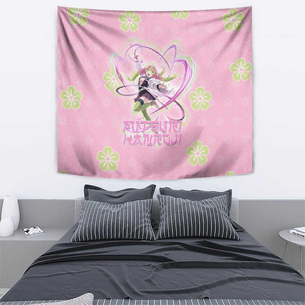 Kanroji Mitsuri Demon Slayer Tapestry Pastel Blossom Anime Lovecore Style