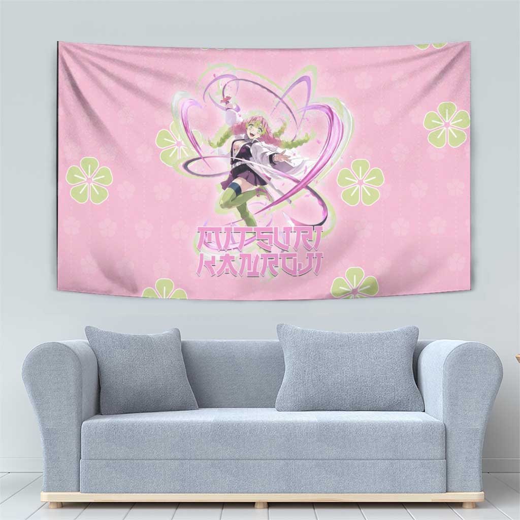 Kanroji Mitsuri Demon Slayer Tapestry Pastel Blossom Anime Lovecore Style