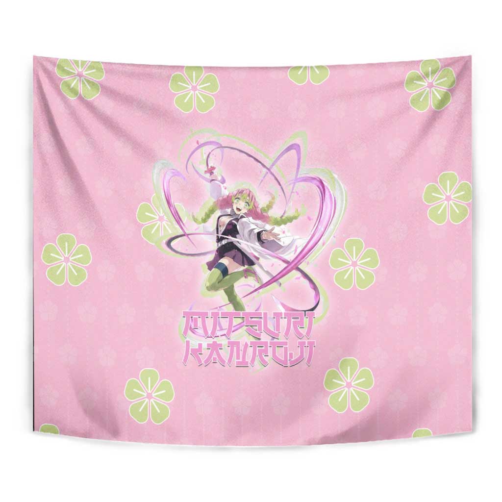 Kanroji Mitsuri Demon Slayer Tapestry Pastel Blossom Anime Lovecore Style
