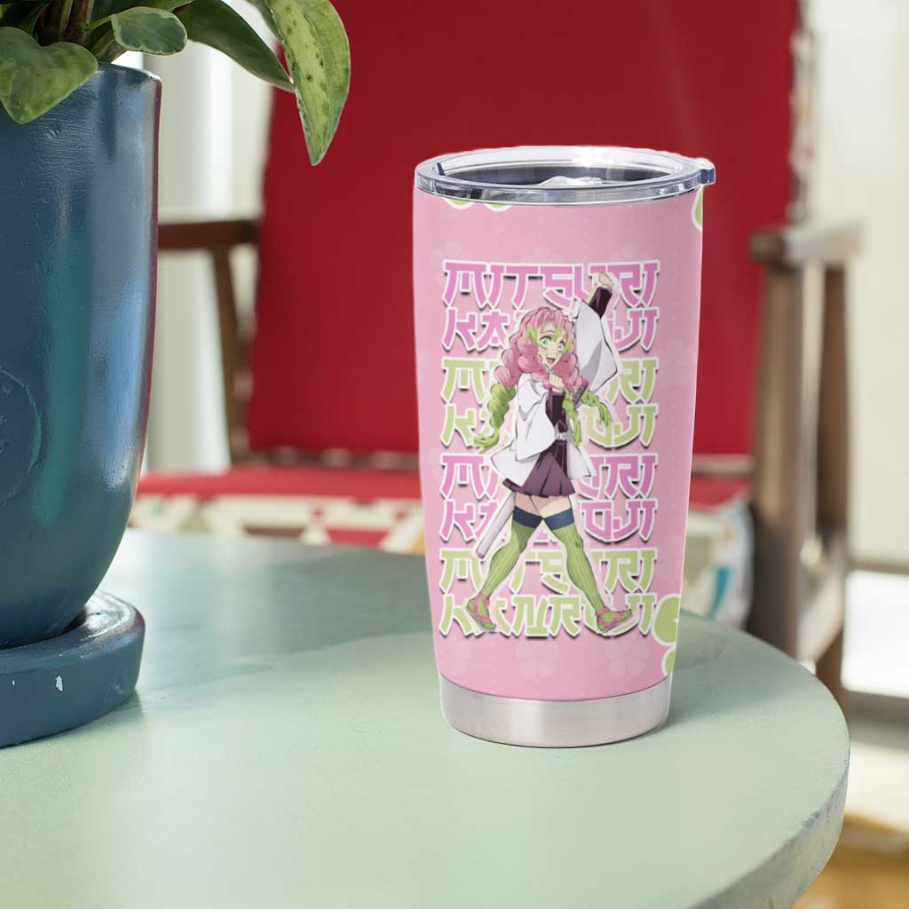 Kanroji Mitsuri Demon Slayer Tumbler Cup Pastel Blossom Anime Lovecore Style