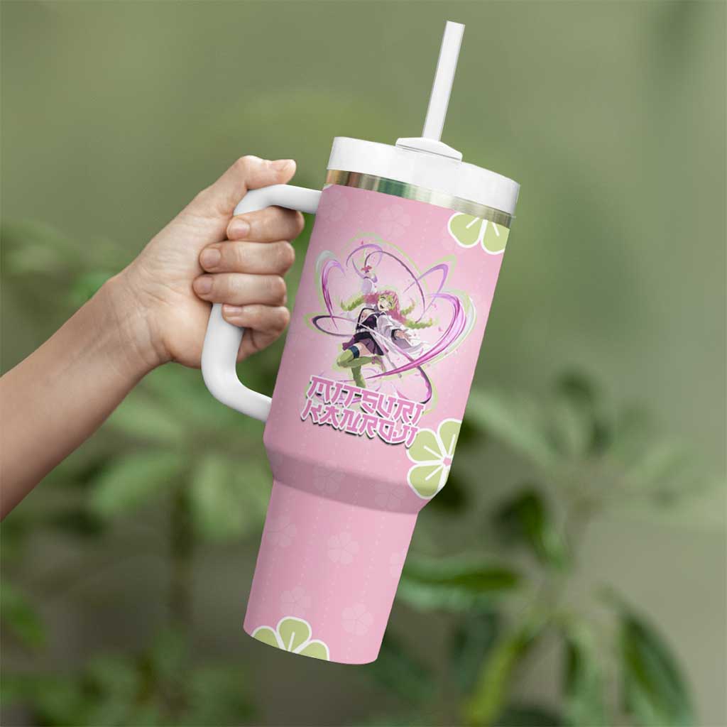Kanroji Mitsuri Demon Slayer Tumbler With Handle Pastel Blossom Anime Lovecore Style