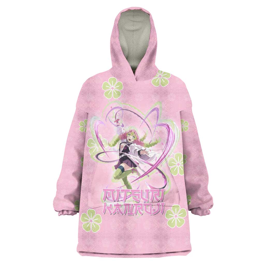 Kanroji Mitsuri Demon Slayer Wearable Blanket Hoodie Pastel Blossom Anime Lovecore Style