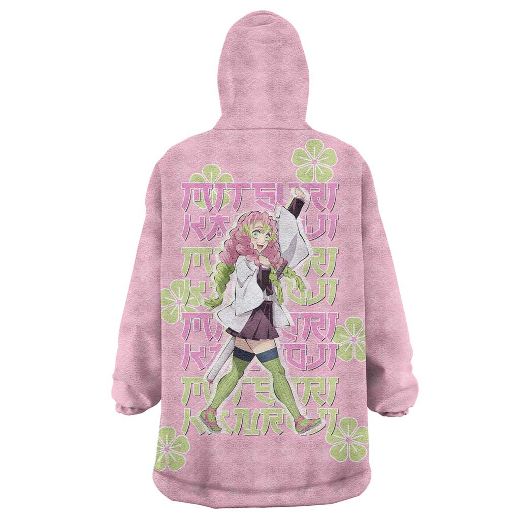 Kanroji Mitsuri Demon Slayer Wearable Blanket Hoodie Pastel Blossom Anime Lovecore Style