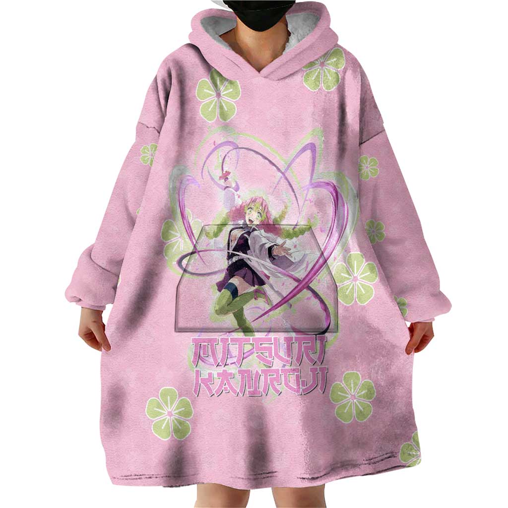 Kanroji Mitsuri Demon Slayer Wearable Blanket Hoodie Pastel Blossom Anime Lovecore Style