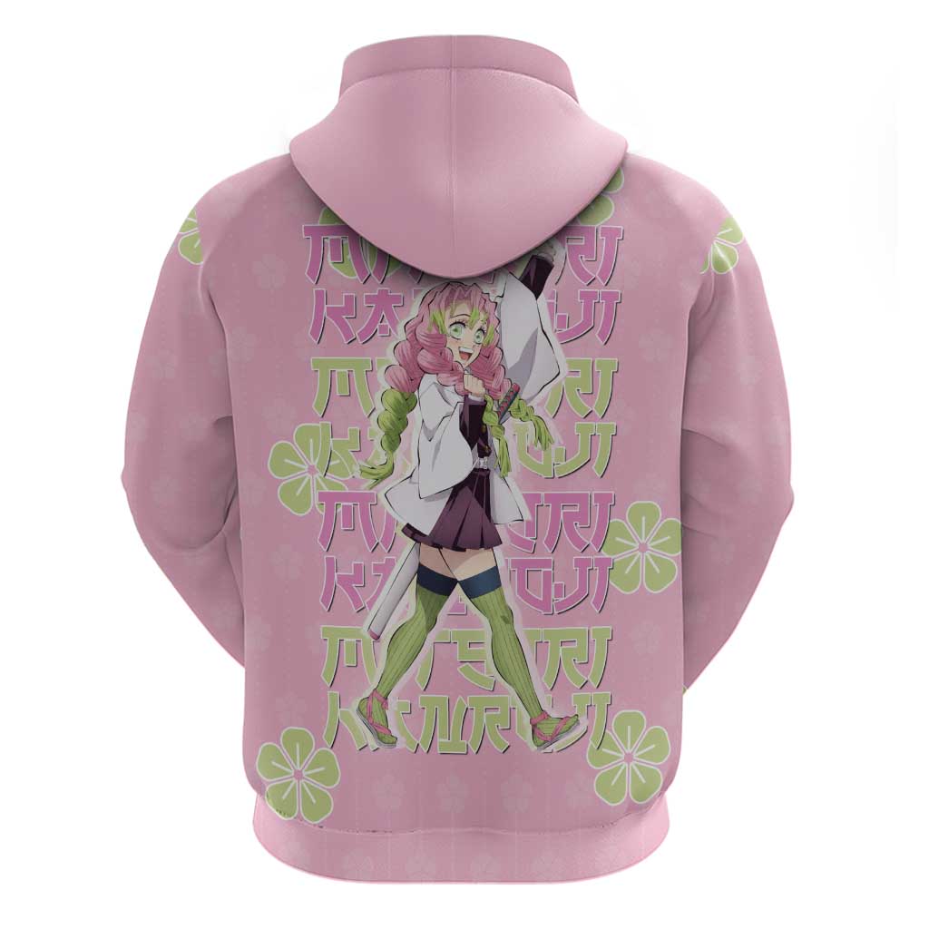 Kanroji Mitsuri Demon Slayer Zip Hoodie Pastel Blossom Anime Lovecore Style