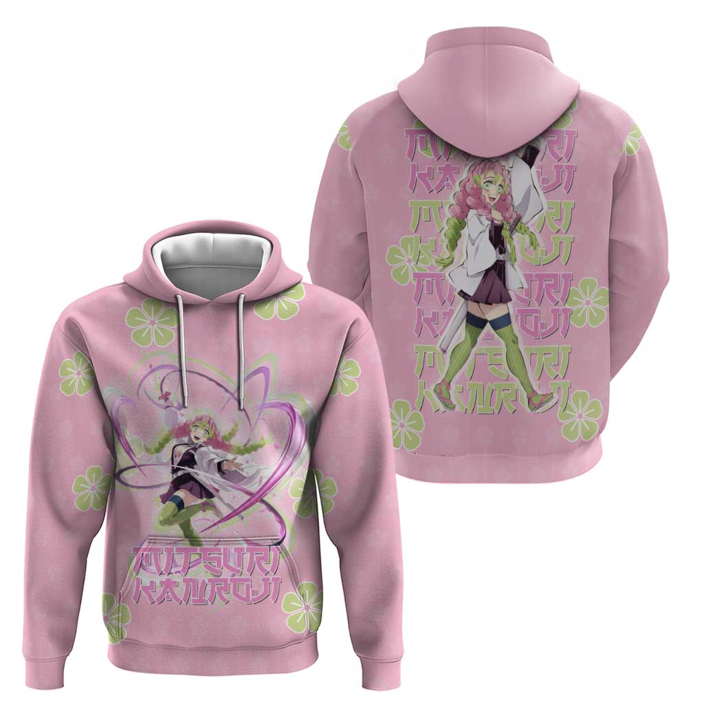 Kanroji Mitsuri Demon Slayer Zip Hoodie Pastel Blossom Anime Lovecore Style