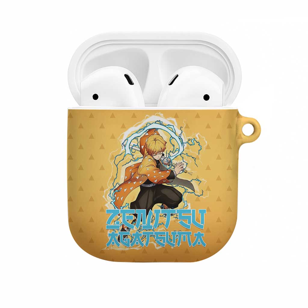 Zenitsu Agatsuma Demon Slayer AirPods Case Thunder Spark Anime Tri-Pattern Style