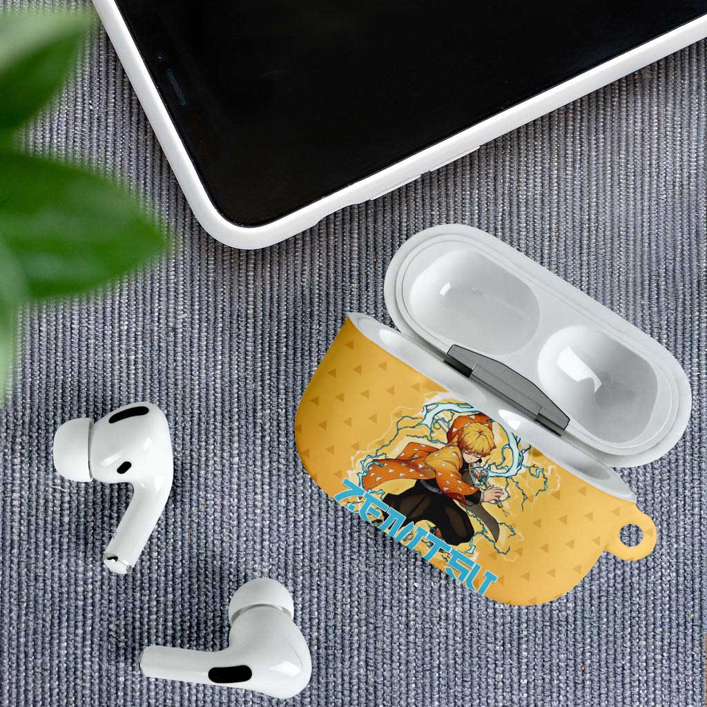Zenitsu Agatsuma Demon Slayer AirPods Case Thunder Spark Anime Tri-Pattern Style