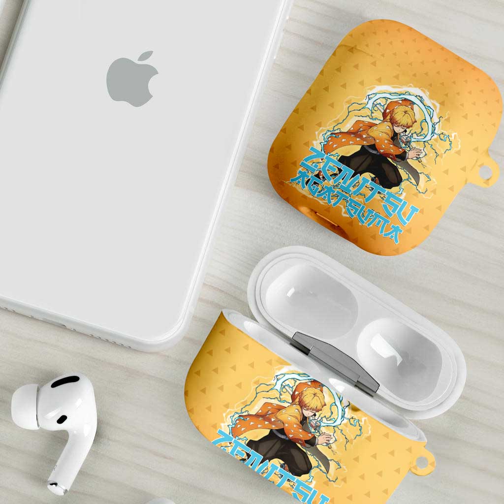 Zenitsu Agatsuma Demon Slayer AirPods Case Thunder Spark Anime Tri-Pattern Style