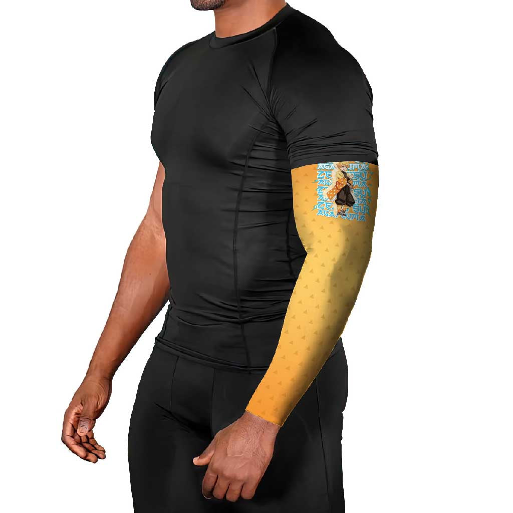 Zenitsu Agatsuma Demon Slayer Arm Sleeves Thunder Spark Anime Tri-Pattern Style