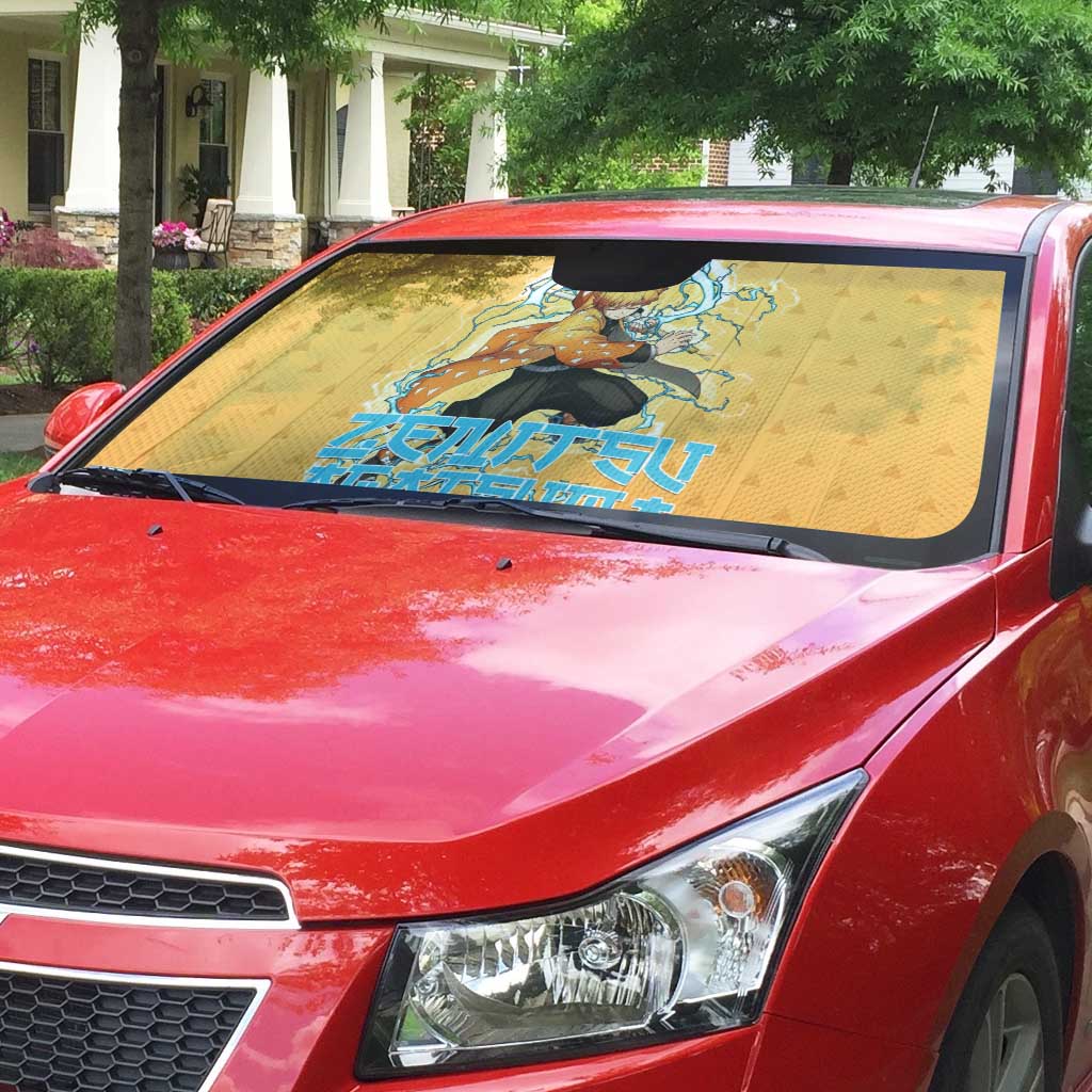 Zenitsu Agatsuma Demon Slayer Auto Sun Shade Thunder Spark Anime Tri-Pattern Style