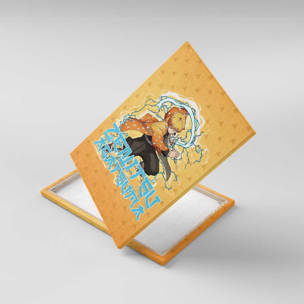 Zenitsu Agatsuma Demon Slayer Canvas Wall Art Thunder Spark Anime Tri-Pattern Style