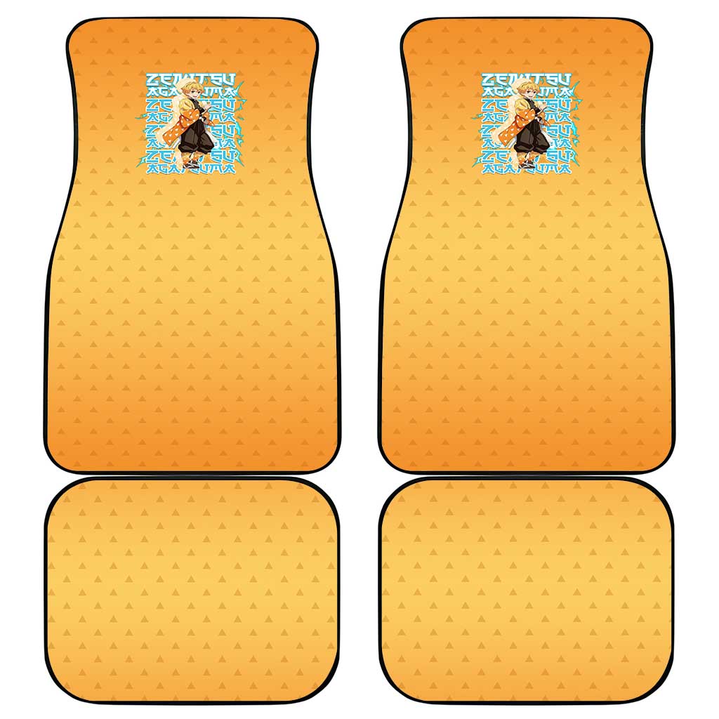 Zenitsu Agatsuma Demon Slayer Car Mats Thunder Spark Anime Tri-Pattern Style