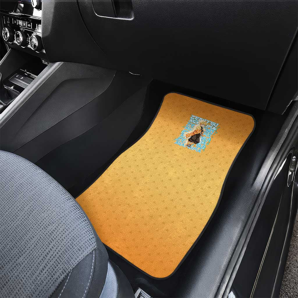 Zenitsu Agatsuma Demon Slayer Car Mats Thunder Spark Anime Tri-Pattern Style