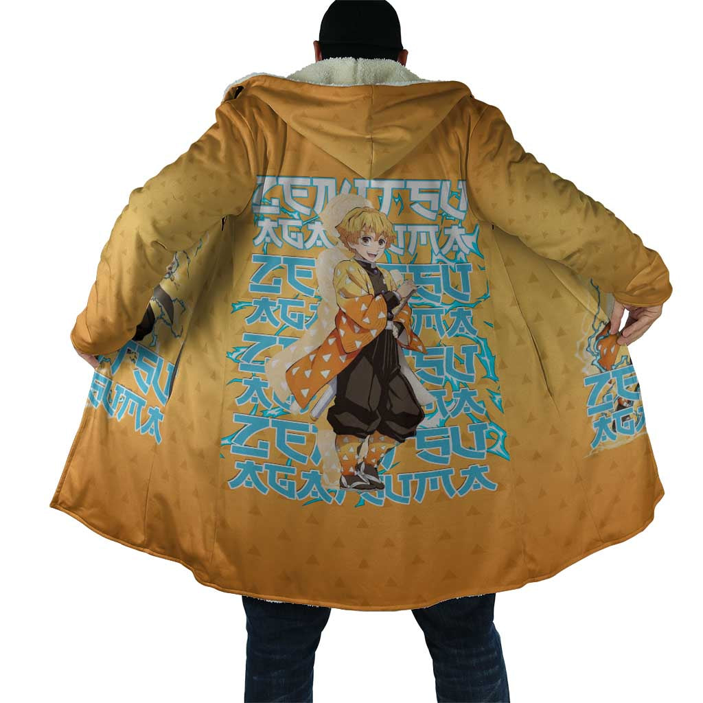 Zenitsu Agatsuma Demon Slayer Cloak Thunder Spark Anime Tri-Pattern Style
