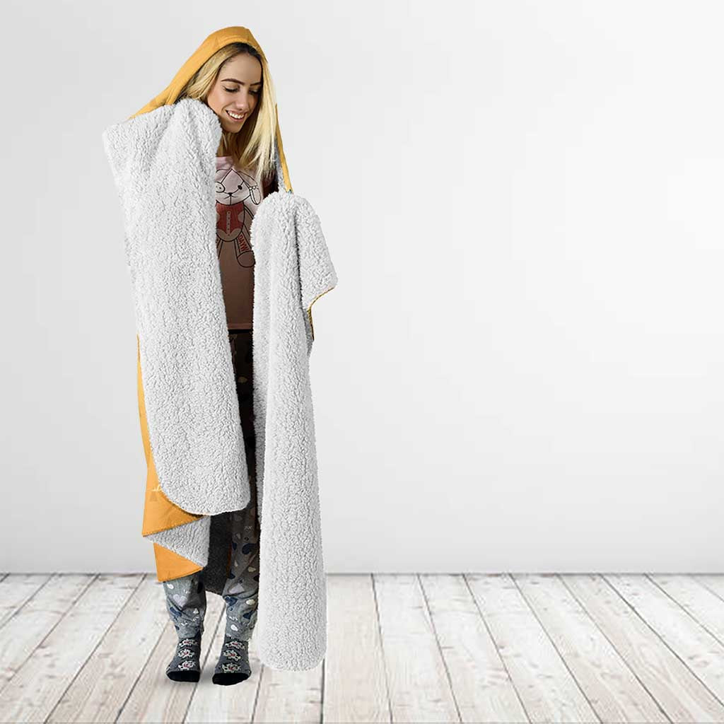 Zenitsu Agatsuma Demon Slayer Hooded Blanket Thunder Spark Anime Tri-Pattern Style