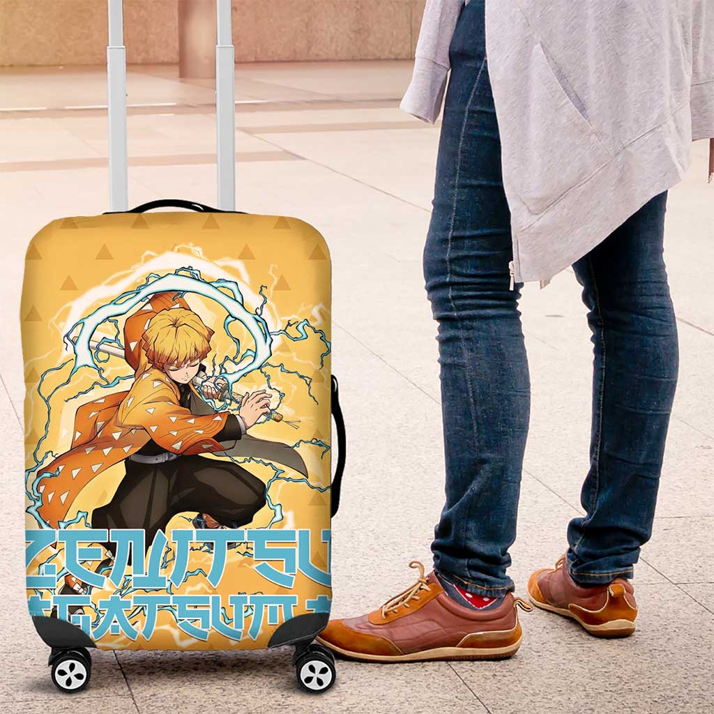Zenitsu Agatsuma Demon Slayer Luggage Cover Thunder Spark Anime Tri-Pattern Style