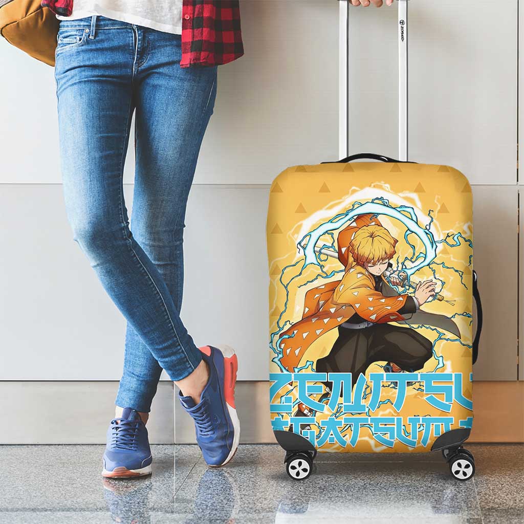 Zenitsu Agatsuma Demon Slayer Luggage Cover Thunder Spark Anime Tri-Pattern Style