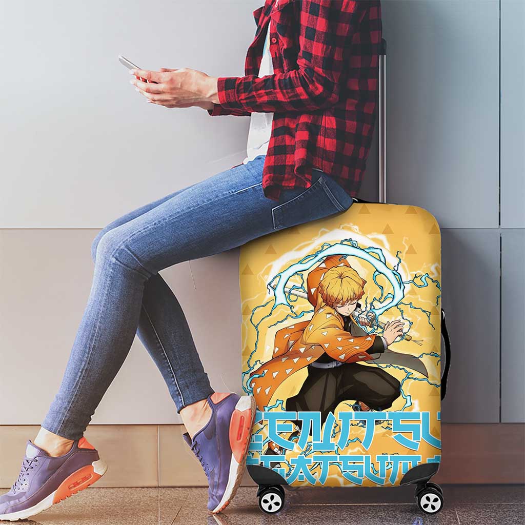 Zenitsu Agatsuma Demon Slayer Luggage Cover Thunder Spark Anime Tri-Pattern Style