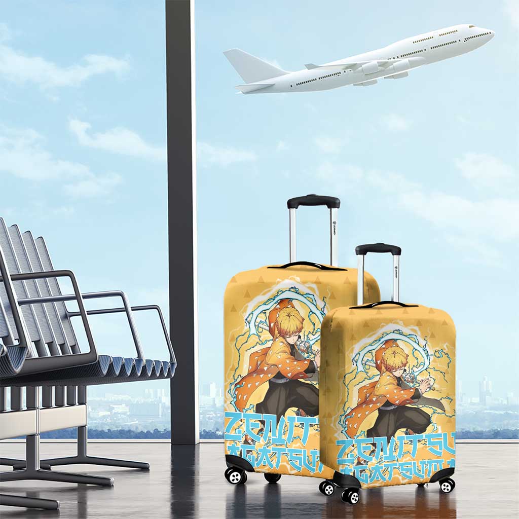 Zenitsu Agatsuma Demon Slayer Luggage Cover Thunder Spark Anime Tri-Pattern Style