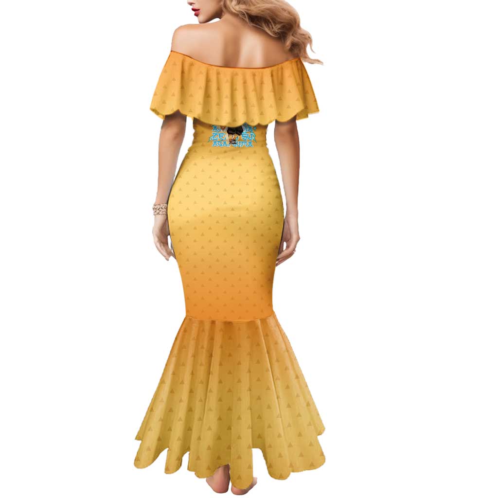 Zenitsu Agatsuma Demon Slayer Mermaid Dress Thunder Spark Anime Tri-Pattern Style