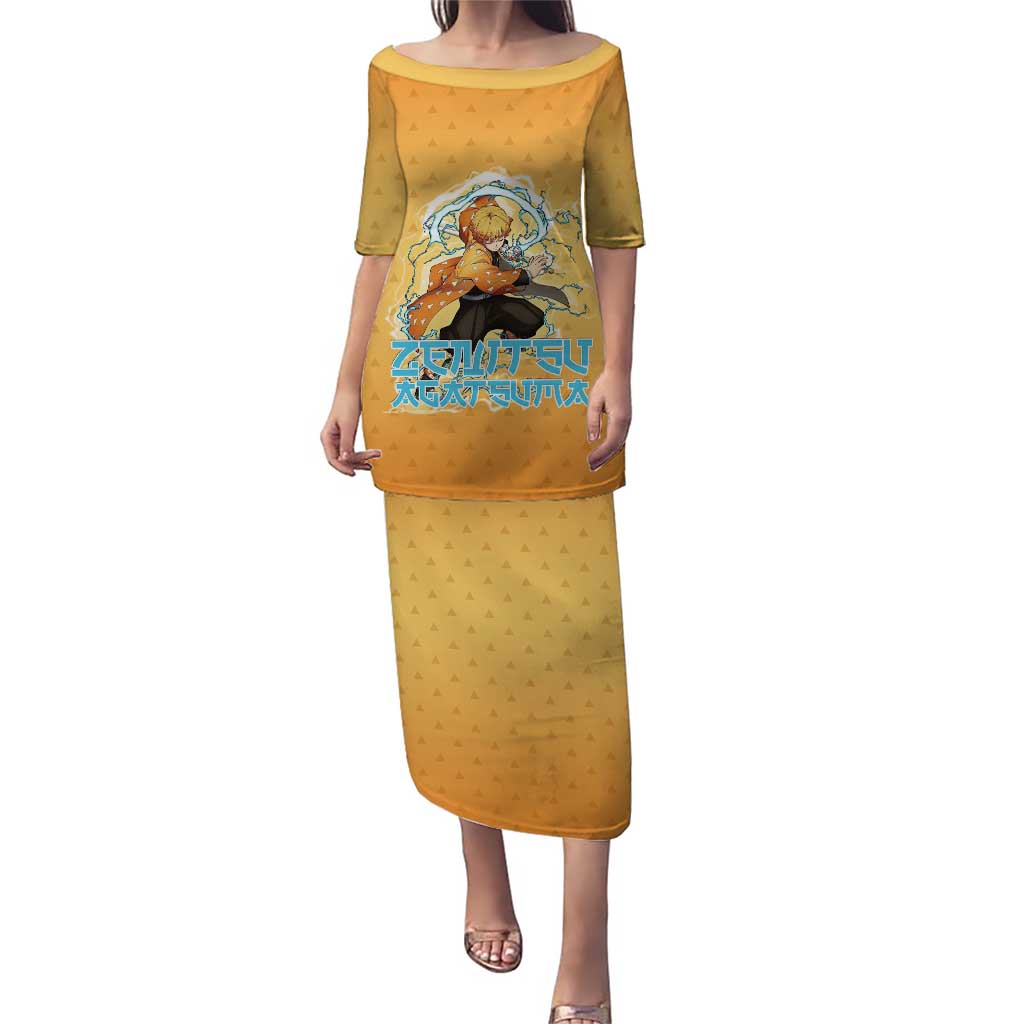 Zenitsu Agatsuma Demon Slayer Puletasi Thunder Spark Anime Tri-Pattern Style