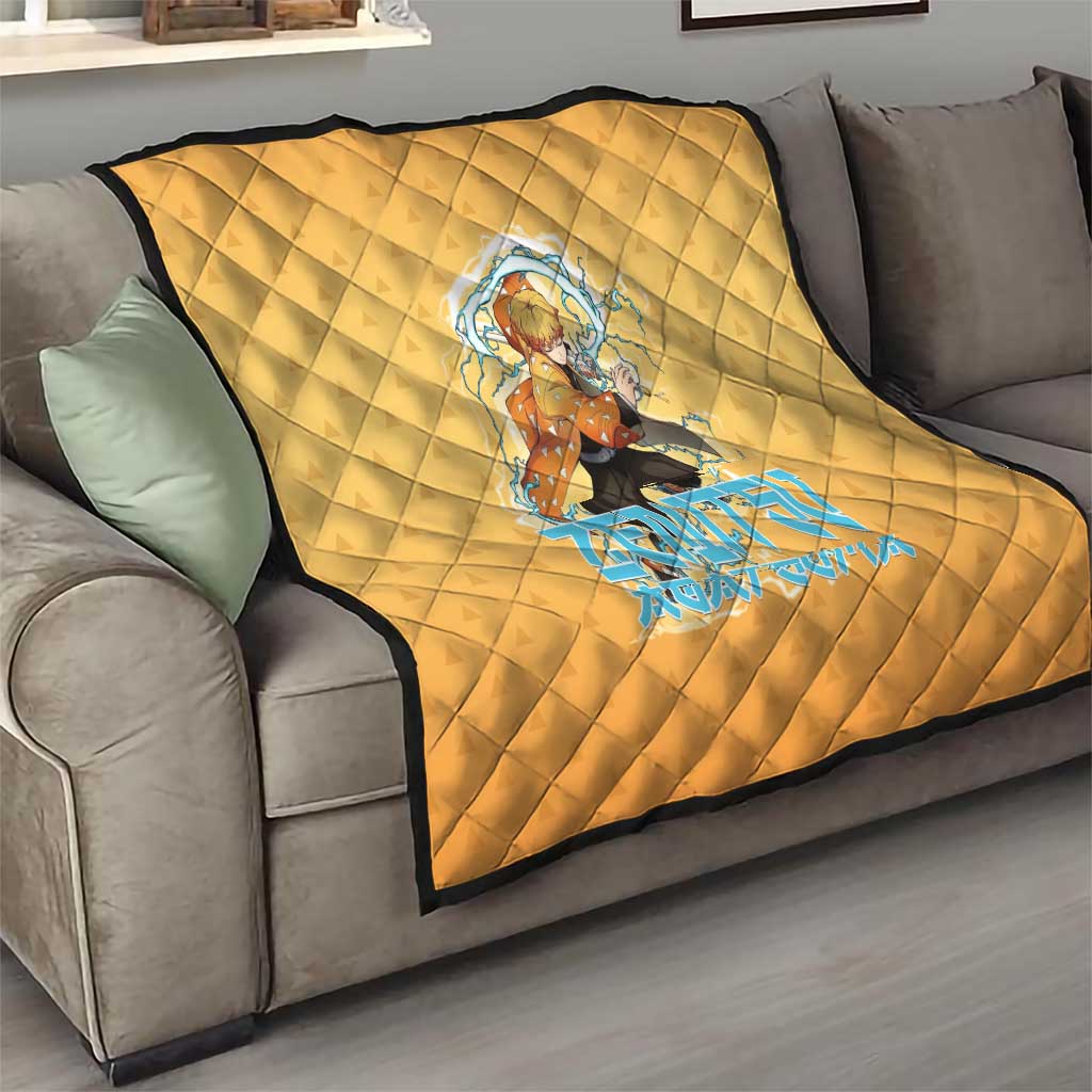 Zenitsu Agatsuma Demon Slayer Quilt Thunder Spark Anime Tri-Pattern Style
