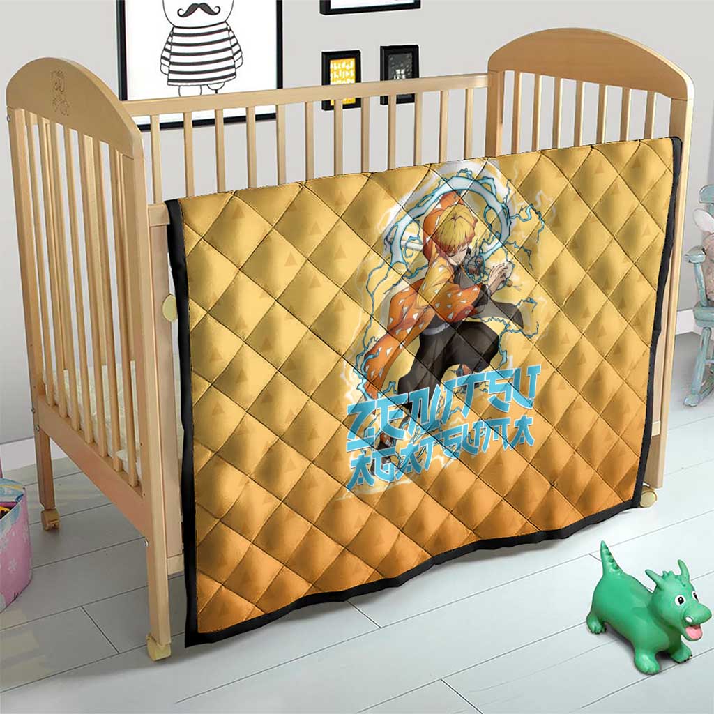 Zenitsu Agatsuma Demon Slayer Quilt Thunder Spark Anime Tri-Pattern Style