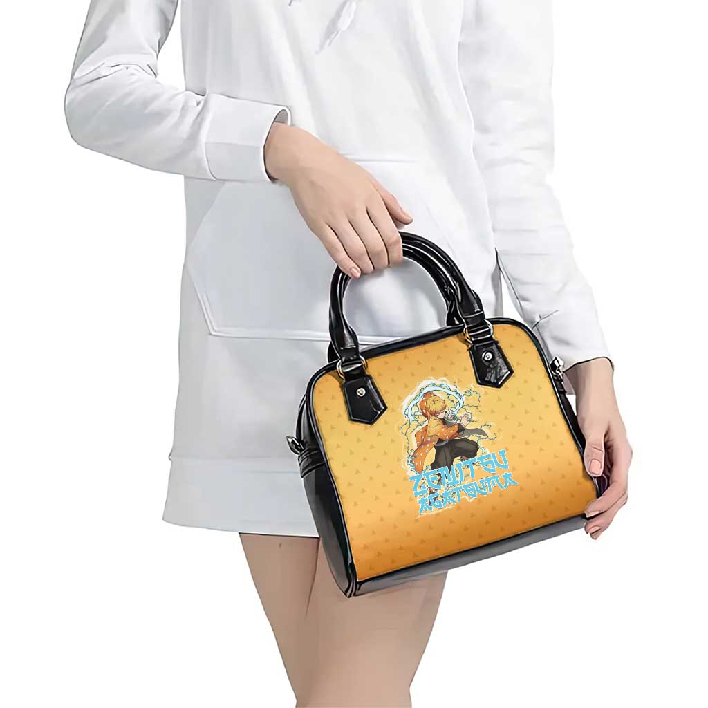 Zenitsu Agatsuma Demon Slayer Shoulder Handbag Thunder Spark Anime Tri-Pattern Style