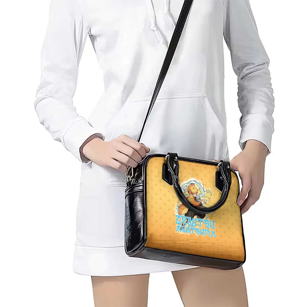 Zenitsu Agatsuma Demon Slayer Shoulder Handbag Thunder Spark Anime Tri-Pattern Style