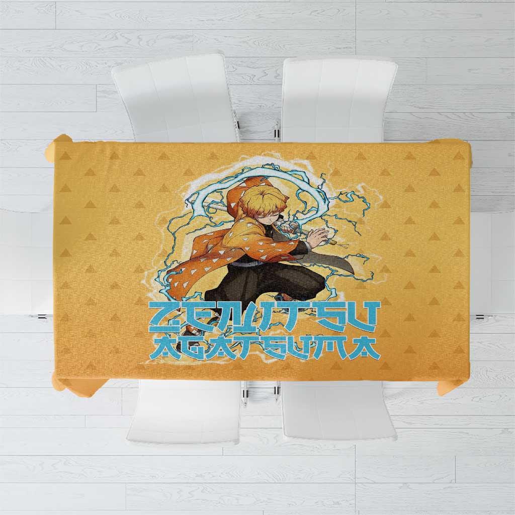 Zenitsu Agatsuma Demon Slayer Tablecloth Thunder Spark Anime Tri-Pattern Style