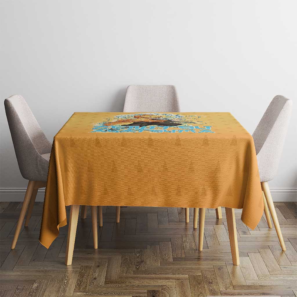 Zenitsu Agatsuma Demon Slayer Tablecloth Thunder Spark Anime Tri-Pattern Style