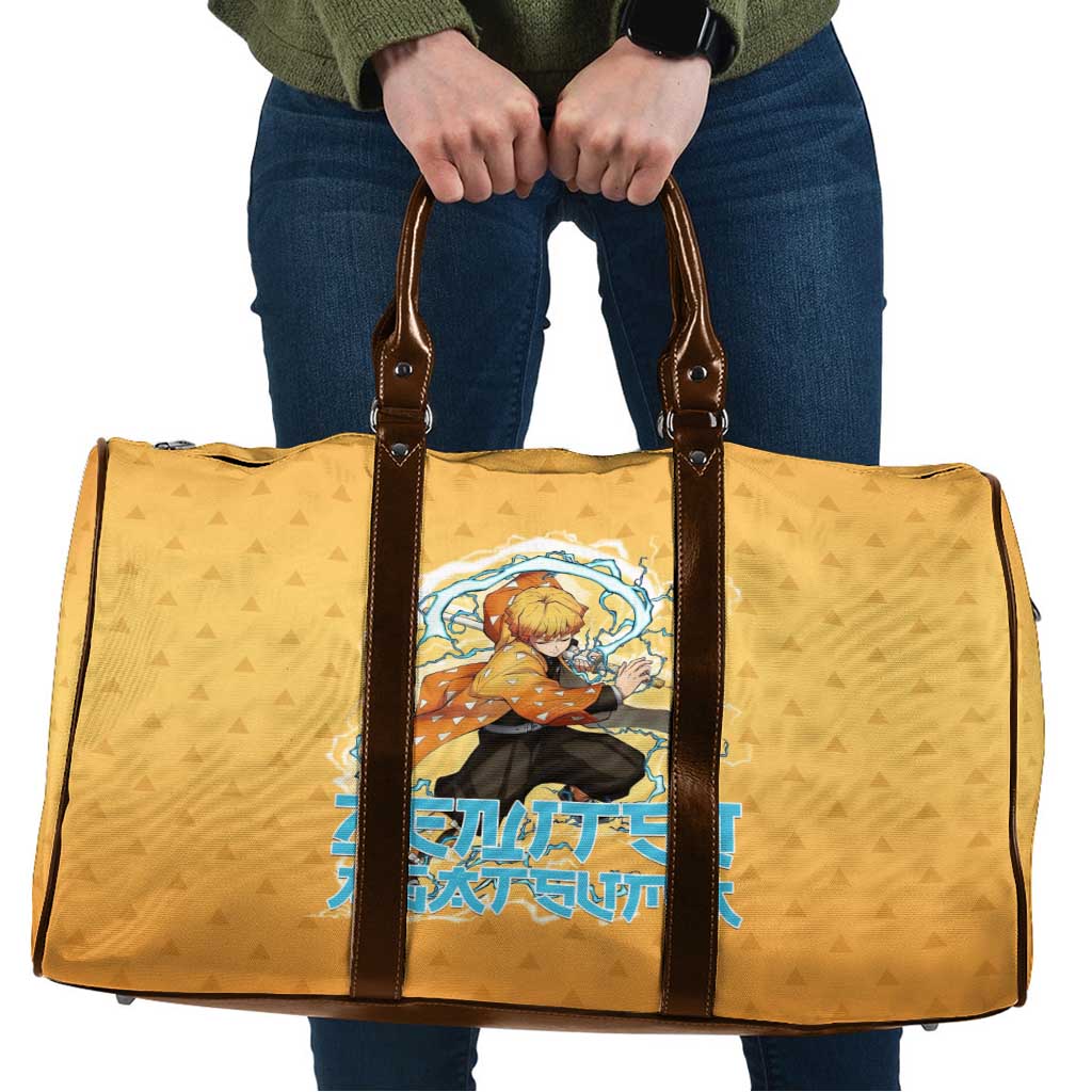 Zenitsu Agatsuma Demon Slayer Travel Bag Thunder Spark Anime Tri-Pattern Style