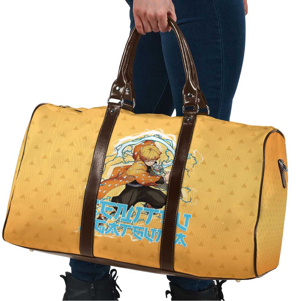 Zenitsu Agatsuma Demon Slayer Travel Bag Thunder Spark Anime Tri-Pattern Style