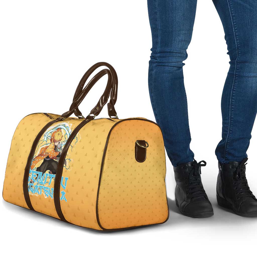 Zenitsu Agatsuma Demon Slayer Travel Bag Thunder Spark Anime Tri-Pattern Style