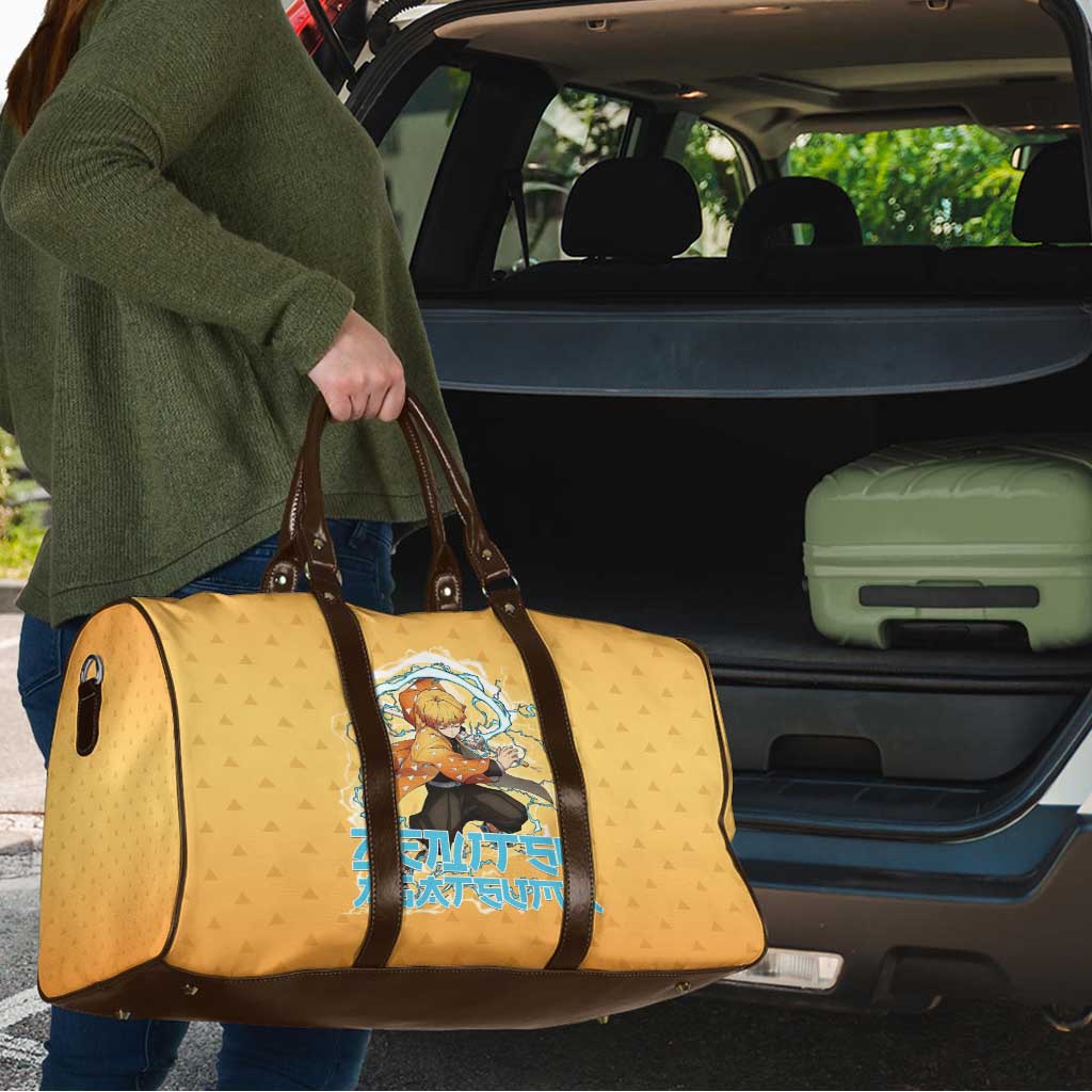Zenitsu Agatsuma Demon Slayer Travel Bag Thunder Spark Anime Tri-Pattern Style