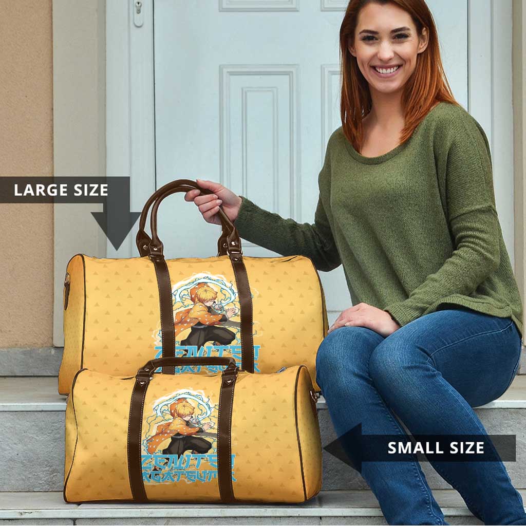 Zenitsu Agatsuma Demon Slayer Travel Bag Thunder Spark Anime Tri-Pattern Style