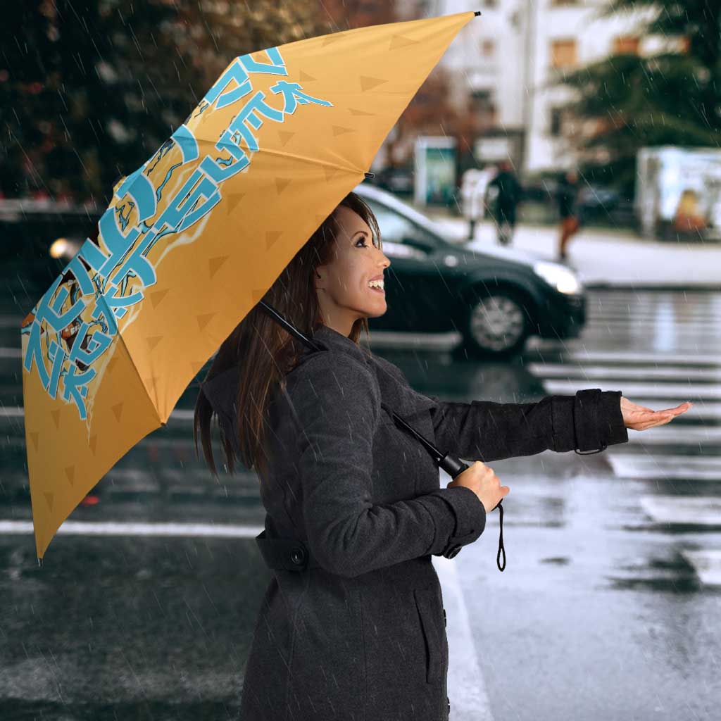 Zenitsu Agatsuma Demon Slayer Umbrella Thunder Spark Anime Tri-Pattern Style
