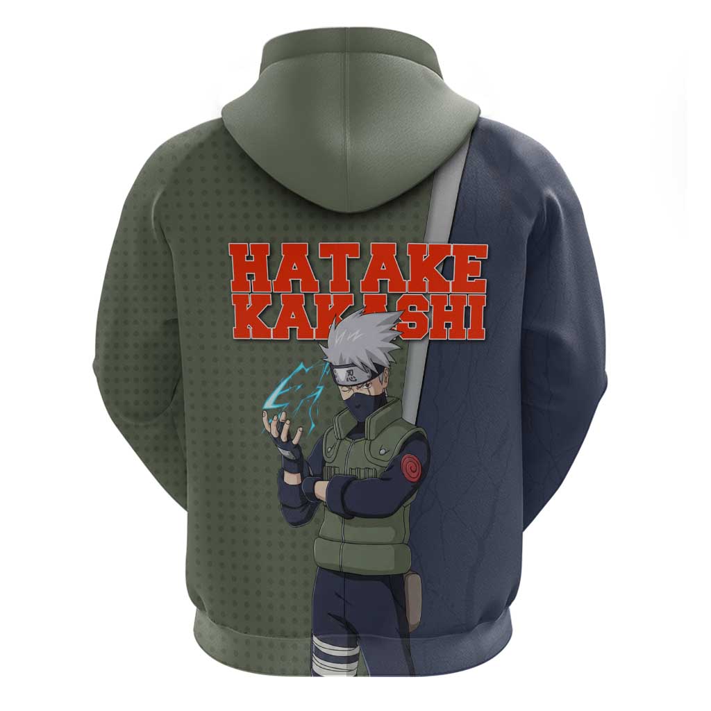 Hatake Kakashi Naruto Hoodie Retro Manga Grid Pop Style