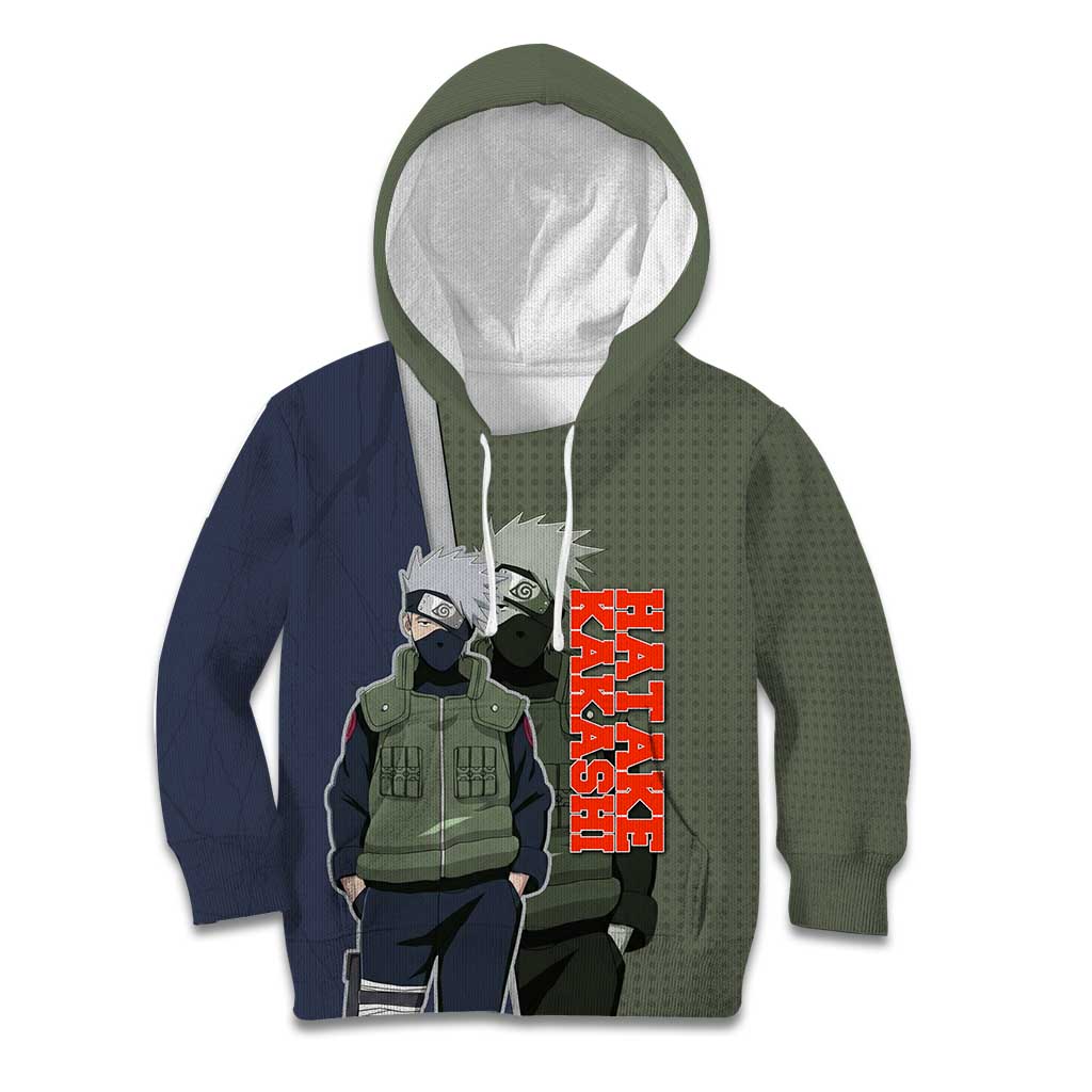 Hatake Kakashi Naruto Kid Hoodie Retro Manga Grid Pop Style