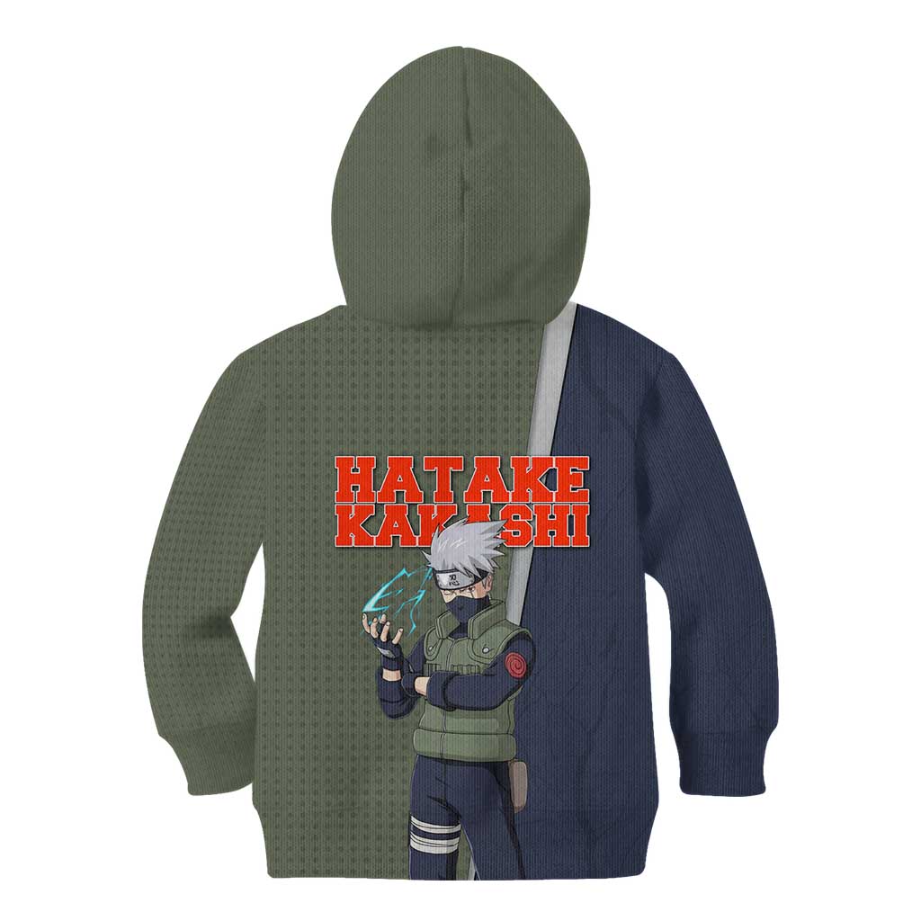 Hatake Kakashi Naruto Kid Hoodie Retro Manga Grid Pop Style