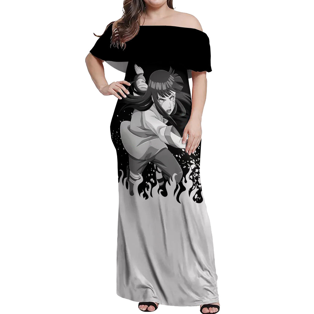 Hinata Hyuga - Naruto Off Shoulder Maxi Dress