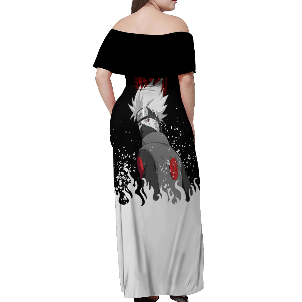 Kakashi Hatake - Naruto Off Shoulder Maxi Dress