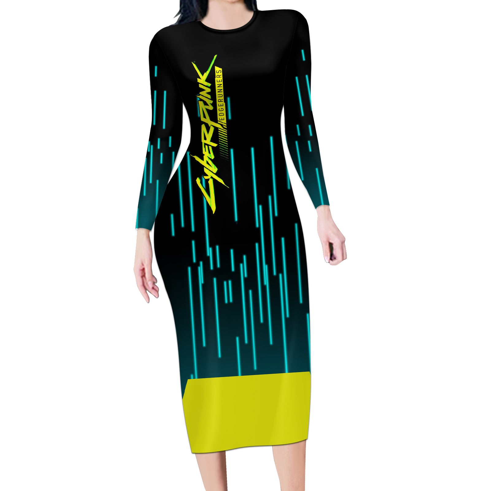 Cyberpunk Lucy Long Sleeve Bodycon Dress