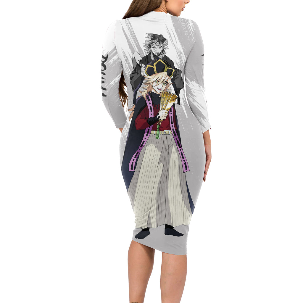 Douma Long Sleeve Bodycon Dress Demon Slayer