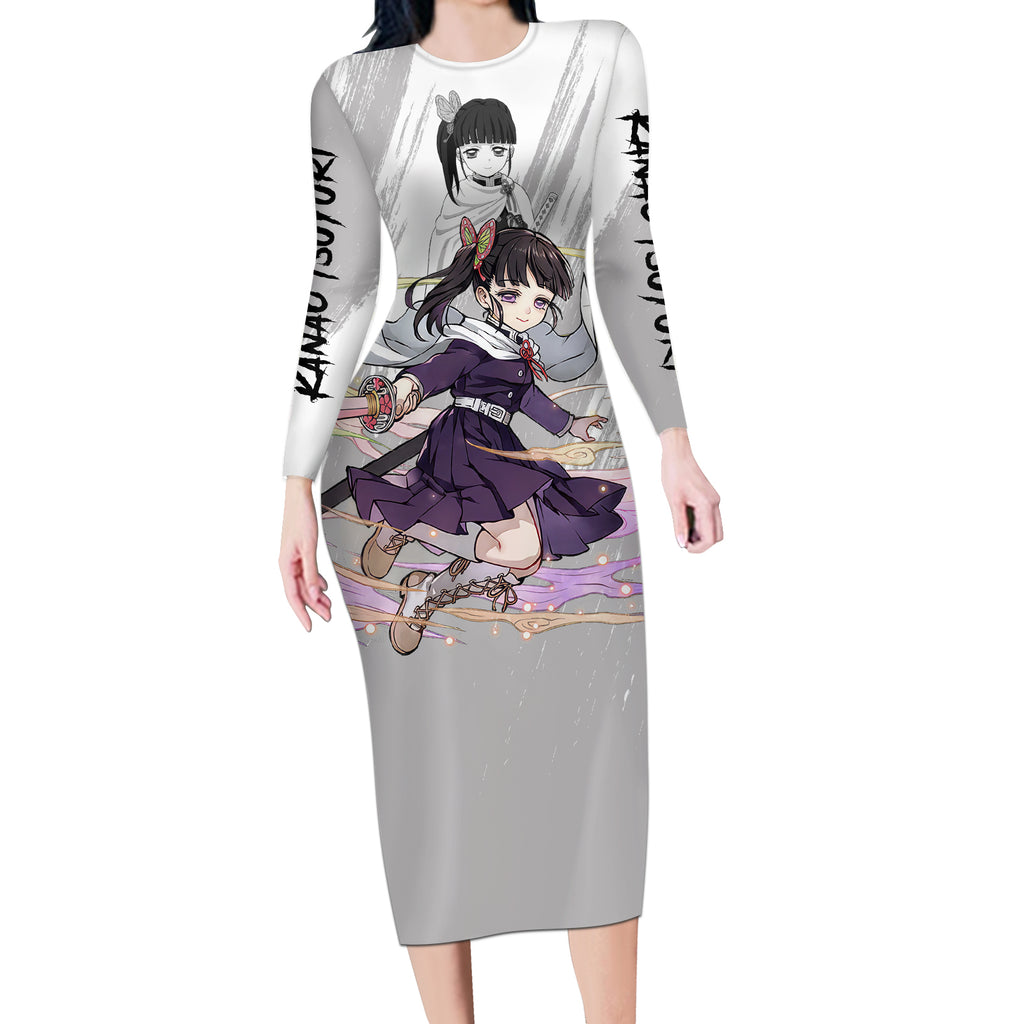 Kanao Tsuyuri Long Sleeve Bodycon Dress Demon Slayer