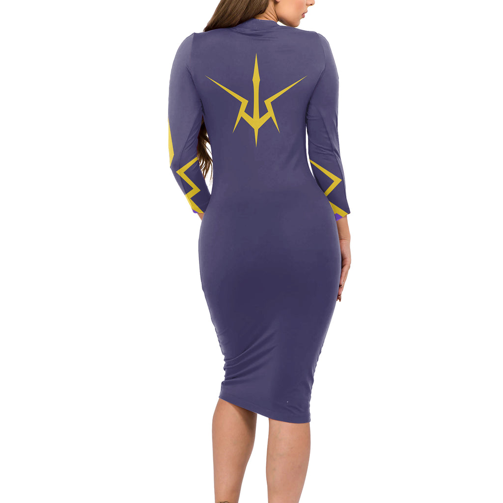 Zero Lelouch Long Sleeve Bodycon Dress Lelouch of the Rebellion